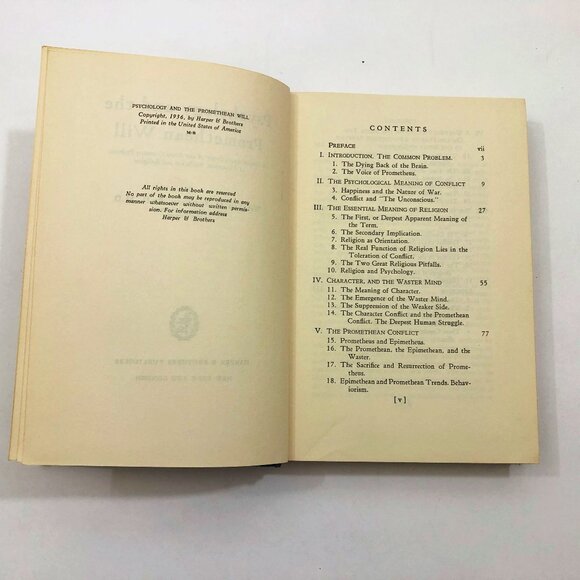 Vintage Psychology and the Promethean Will William H. Sheldon 1936 HBDC - Picture 8 of 11